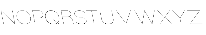 Nsai Pro Wide Hairline Slanted Font UPPERCASE