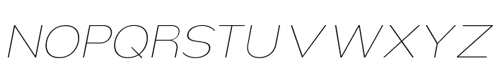 Nsai Pro Wide Thin Italic Font UPPERCASE