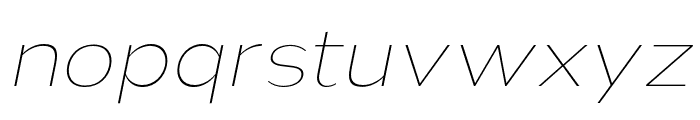 Nsai Pro Wide Thin Italic Font LOWERCASE