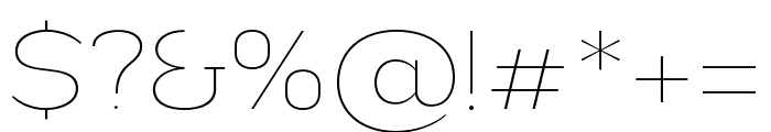 Nsai Pro Wide Thin Font OTHER CHARS