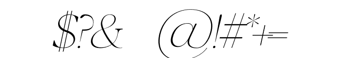 OLIVER Italic Font OTHER CHARS