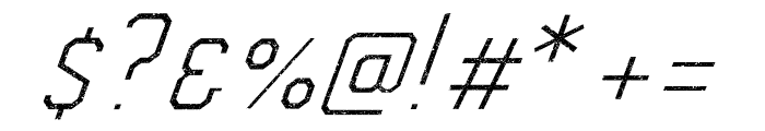 OUTLINE 99 INNER BLOCKPRINT Italic Font OTHER CHARS
