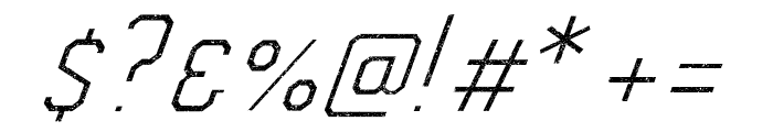 OUTLINE99INNERBLOCKPRINT-Italic Font OTHER CHARS