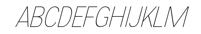 Oath Thin Italic Font UPPERCASE
