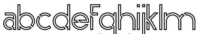Obedient Outline Font LOWERCASE