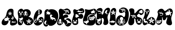 Ocean Animal Font UPPERCASE