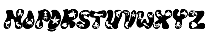 Ocean Animal Font UPPERCASE