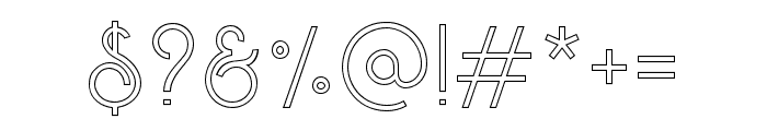 Oceania Outline Font OTHER CHARS