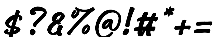 Ochika Italic Font OTHER CHARS