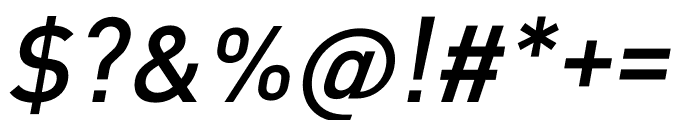 Octanis Sans Italic Font OTHER CHARS