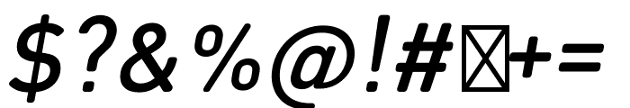 Octanis Slab Rounded Italic Font OTHER CHARS