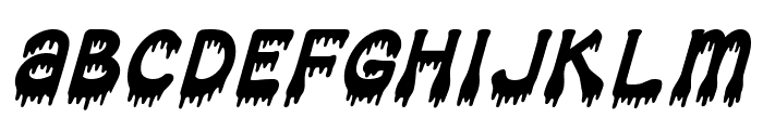 October Nightmare Italic Font UPPERCASE