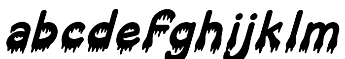 October Nightmare Italic Font LOWERCASE