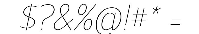 OfficialHairline-Italic Font OTHER CHARS