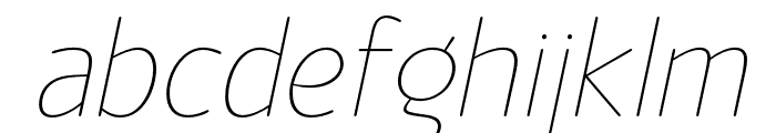 OfficialHairline-Italic Font LOWERCASE