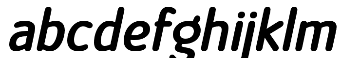 OfficialHeavy-Italic Font LOWERCASE