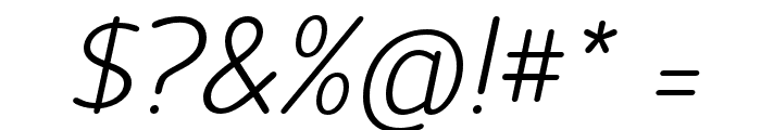 OfficialLight-Italic Font OTHER CHARS