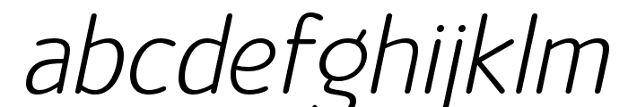 OfficialLight-Italic Font LOWERCASE