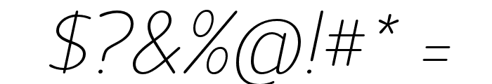 OfficialThin-Italic Font OTHER CHARS