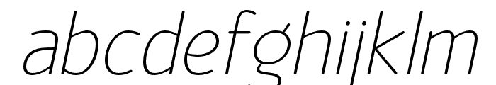 OfficialThin-Italic Font LOWERCASE