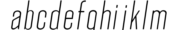 Okana ExtraLight Oblique Font LOWERCASE