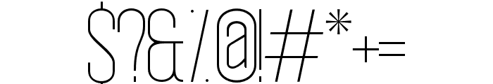 Okana Thin Font OTHER CHARS