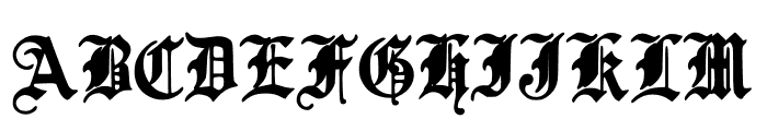 Old English Bold Font UPPERCASE