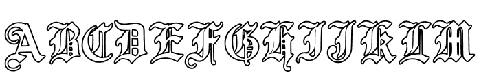 Old English Outline Font UPPERCASE