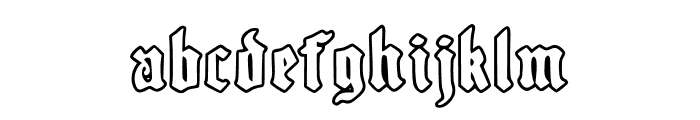 Old English Outline Font LOWERCASE