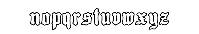 Old English Outline Font LOWERCASE