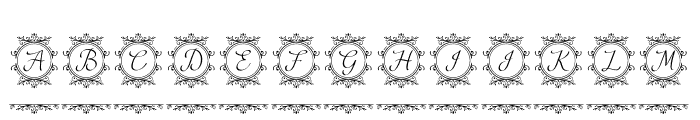 Old Fashioned Monogram Font LOWERCASE