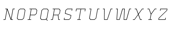 Old School United Hairline Italic Font UPPERCASE