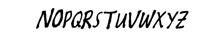 OliverWhisper-Italic Font UPPERCASE