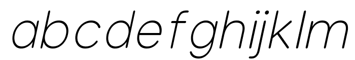Olivette ExtraLight _Italic Font LOWERCASE