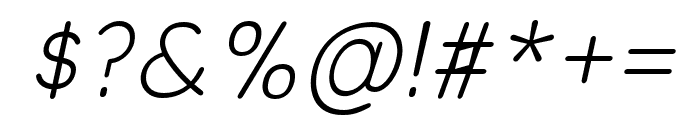 Olivette Light_Italic Font OTHER CHARS