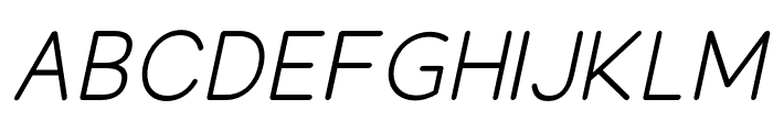 Olivette Regular_Italic Font UPPERCASE