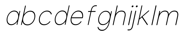 Olivette Thin_Italic Font LOWERCASE