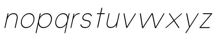 Olivette Thin_Italic Font LOWERCASE