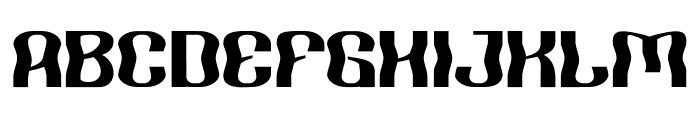 Ombak Groovy Font UPPERCASE