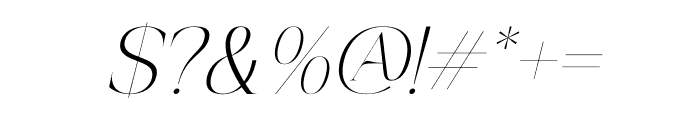 Onesta Vigano Italic Font OTHER CHARS