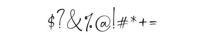Onesty Signature Font OTHER CHARS