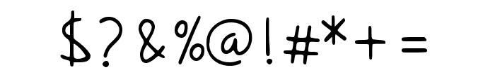 Openhearted Handwriting Regular Font OTHER CHARS