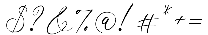 Opera Signature Script Swash Font OTHER CHARS