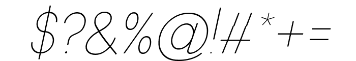 Oplosans Light Italic Font OTHER CHARS