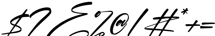 Optimistic Signature Italic Font OTHER CHARS