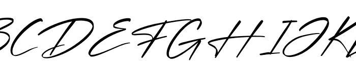 Optimistic Signature Italic Font UPPERCASE