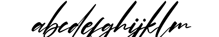 Optimistic Signature Italic Font LOWERCASE