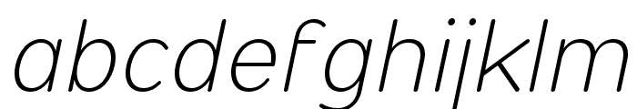 Opun ExtraLight Italic Font LOWERCASE