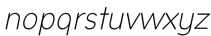 Opun ExtraLight Italic Font LOWERCASE