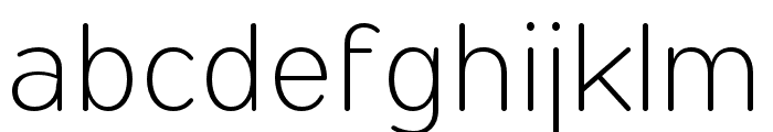 Opun ExtraLight Font LOWERCASE